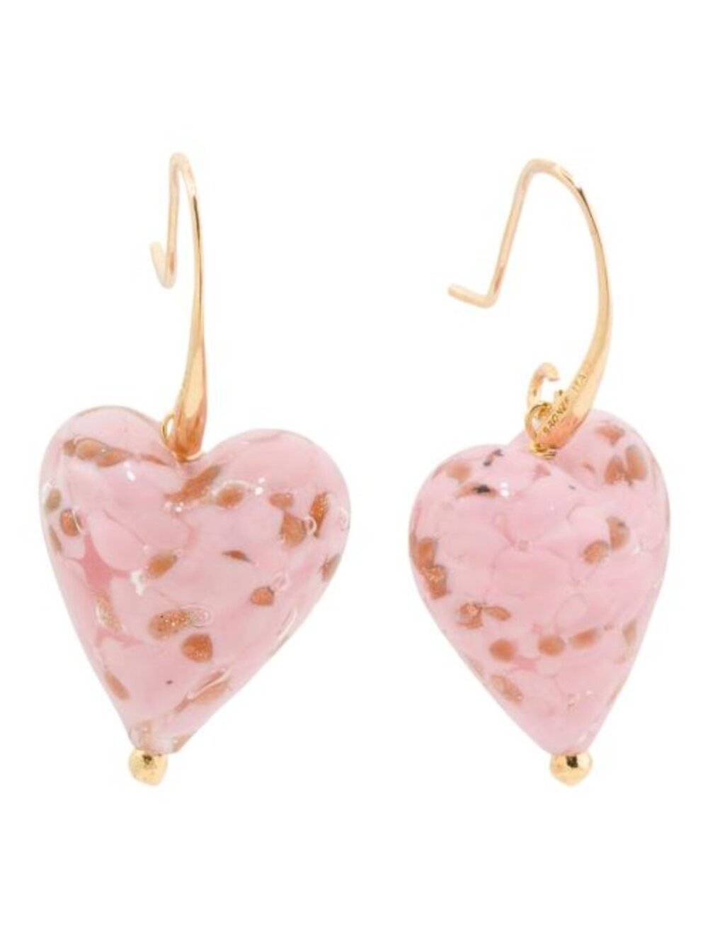 MIA FIORE Made In Italy 18kt Gold Plated Murano Heart Earrings